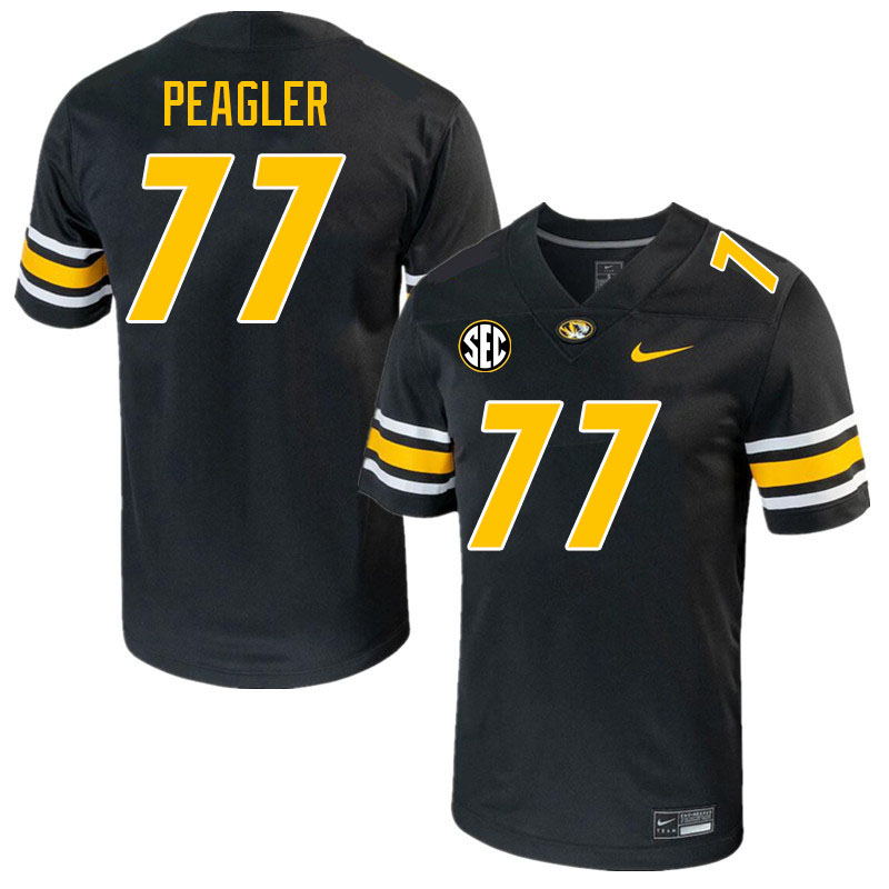 Men-Youth #77 Curtis Peagler Missouri Tigers College 2023 Football Stitched Jerseys Sale-Black